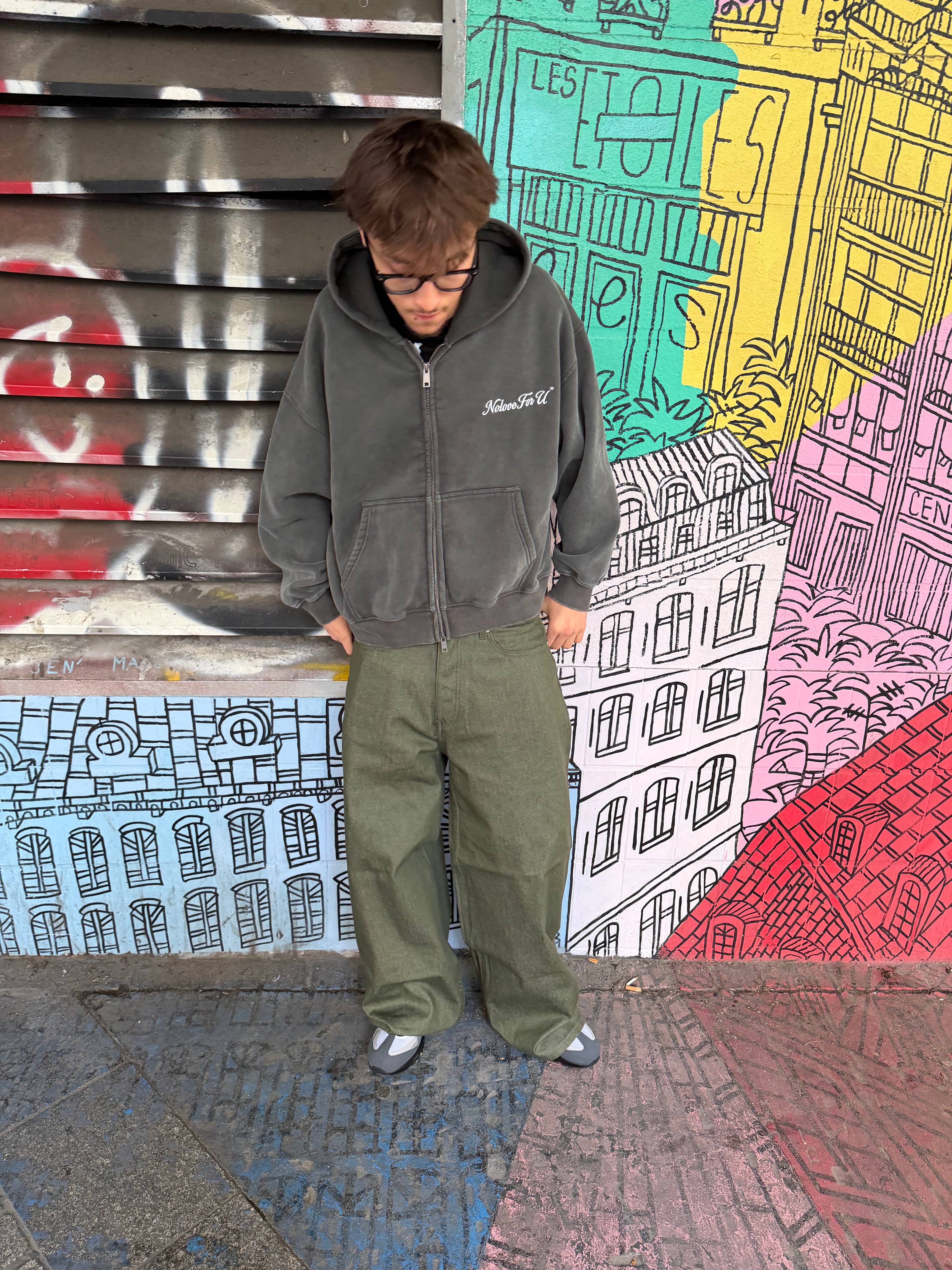 Zip Grey/Kaki